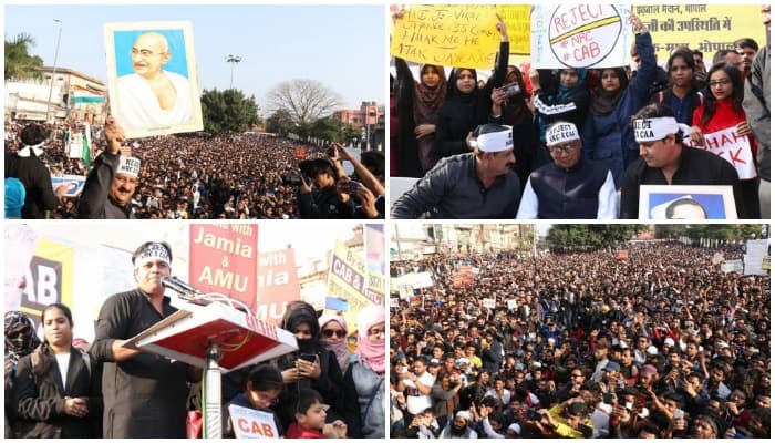 भोपाल में NRC-CAA के विरोध में अब तक का सबसे बड़ा प्रदर्शन