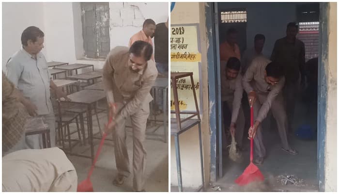 अशोकनगर विधायक की गांधीगिरी,स्कूल में लगाई झाड़ू