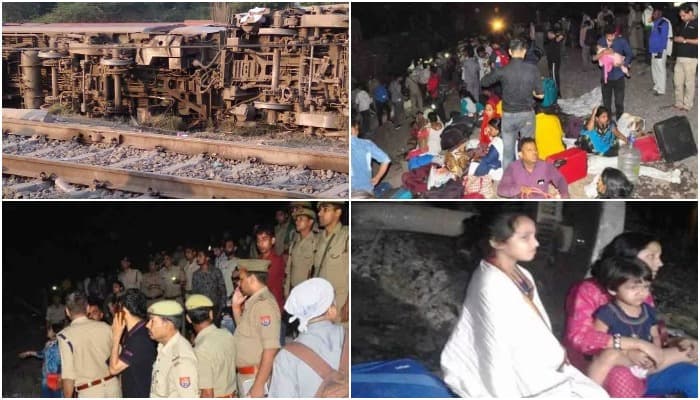 बड़ा रेल हादसा : पूर्वा एक्सप्रेस के 12 डिब्बे पटरी से उतरे, दो हिस्सों में बंट गई ट्रेन, कई घायल