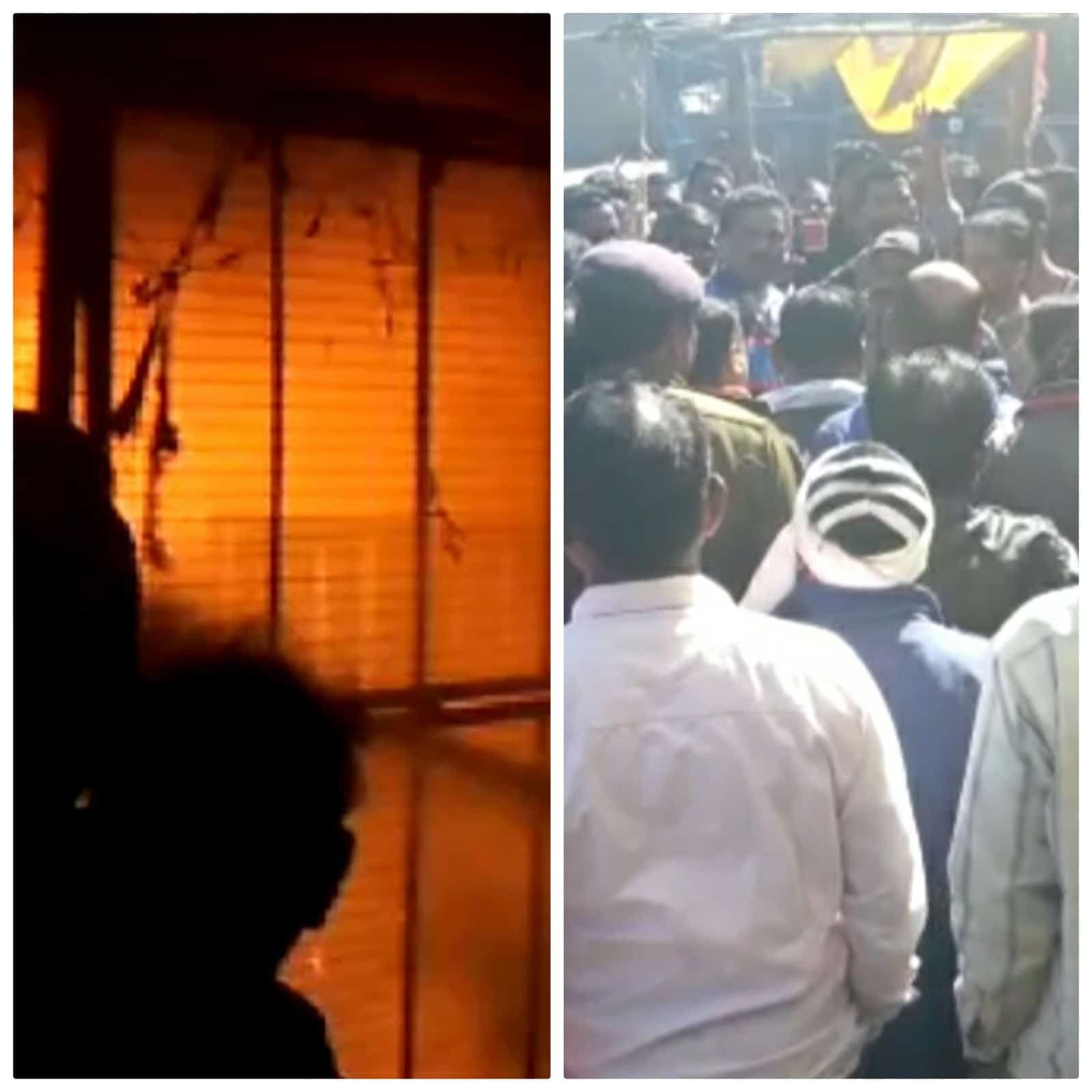 शॉर्ट सर्किट से सब्जी मंडी में लगी आग चार दुकानें जलकर हुई खाक