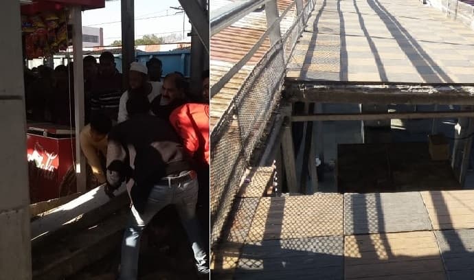 भोपाल रेलवे स्टेशन पर बड़ा हादसा, ओवर ब्रिज की सीढ़ियां गिरने से कई यात्री घायल