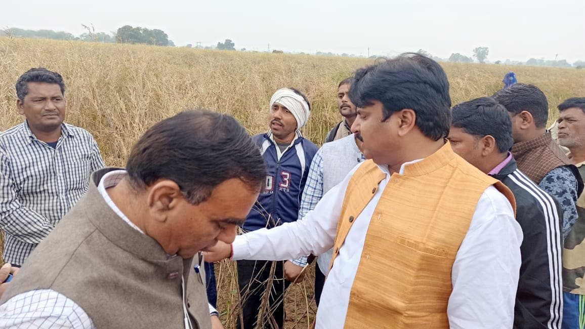 विधायक की पटवारियों को दो टूक- किसानों का नुकसान 100 प्रतिशत से कम नहीं लिखना