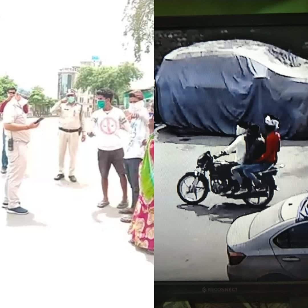 लॉकडाउन में पुलिस को चुनौती, तीन बदमाशों ने सब्जी विक्रेता से सब्जी और रुपयों से भरी थैली लूटी