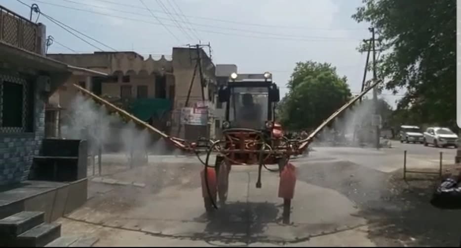हाईटेक यूपीएल स्प्रे मशीन से 48 घंटे में 48 वार्ड सेनेटाइज करने की मुहिम