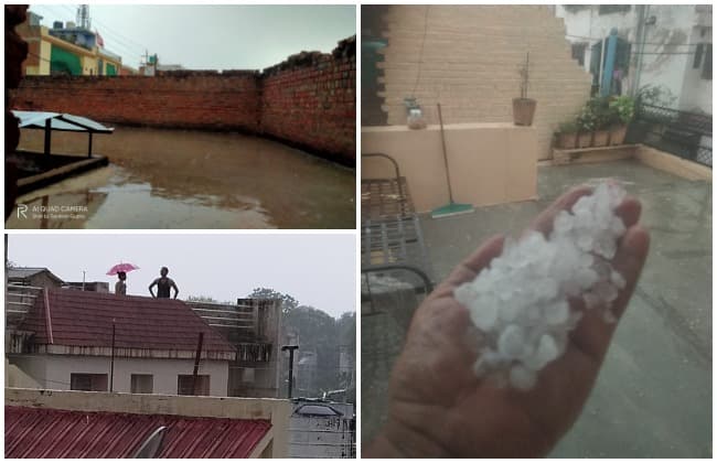 “द्रोणिका”ने ग्वालियर में बारिश के साथ गिराए ओले, बढ़ी उमस