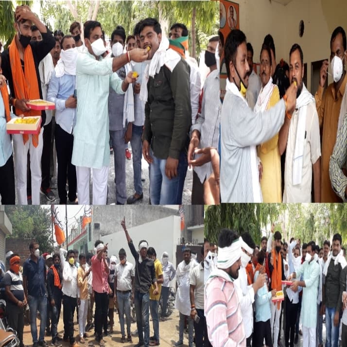 मुरैना-चंबल संभाग में बीजेपी कार्यकर्ताओं में उल्लास,पटाखे फोड़कर मनाया जश्न