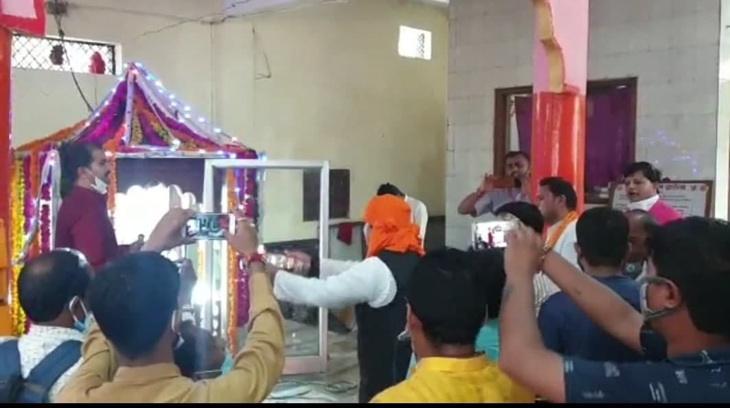 राममंदिर भूमिपूजन पर देवास में उल्लास, महाआरती हुई, भक्तों ने की आतिशबाजी