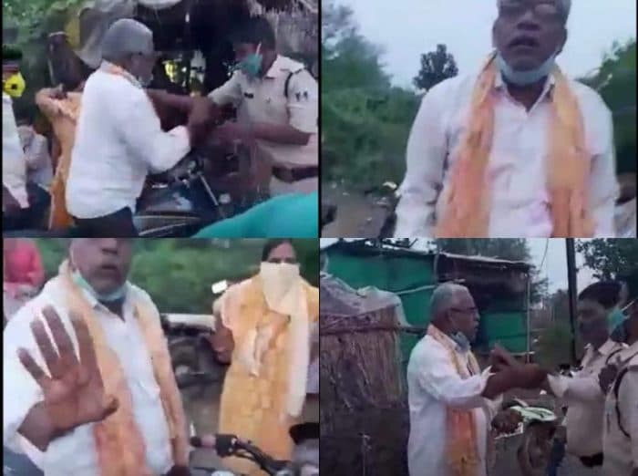 गलती पर भी पुलिस से कर रहे ये शक्स बहस, वीडियो वायरल
