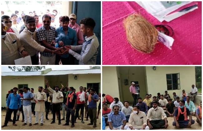 बिजली कटौती के खिलाफ अनूठा विरोध, जेई को भेंट किए चूड़ी-बिंदी