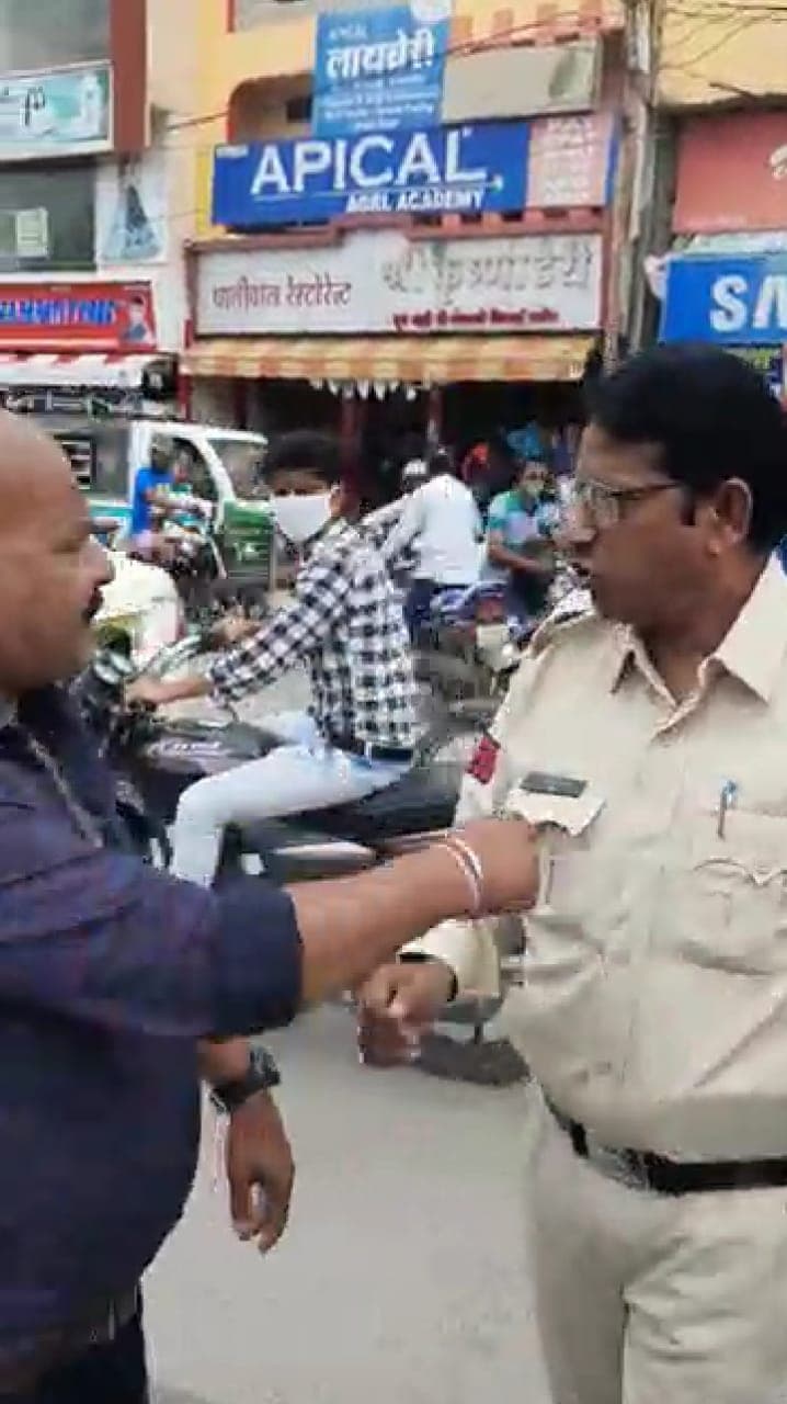 इंदौर के पुलिसकर्मी के साथ गाली गलौच का वीडियो हो रहा जमकर वायरल