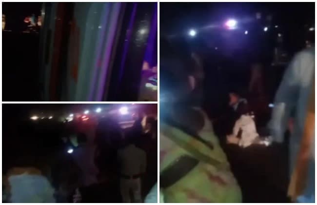 भिंड से शिवपुरी होते हुए अहमदाबाद जा रही बस पलटी, कई यात्री घायल