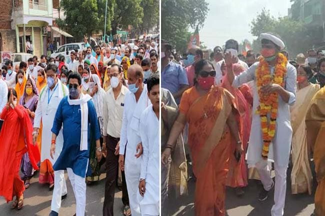 भाजपा और कांग्रेस प्रत्याशियों समेत दोनों दलों के पदाधिकारियों पर मामला दर्ज