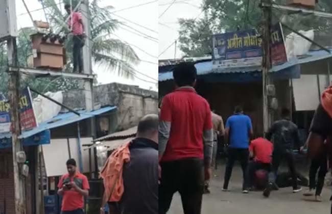 बिजली के ट्रांसफार्मर पर चढ़ गया युवक, पाइप से ठोक रहा था केबल, फिर हो गया ब्लास्ट