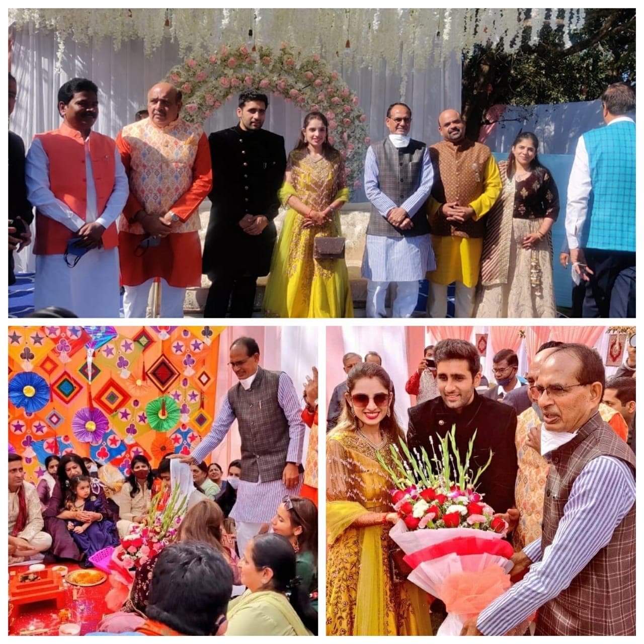 मुख्यमंत्री पहुँचे पचमढ़ी, विधायक अशोक रोहाणी के पुत्र के विवाह में हुए शामिल