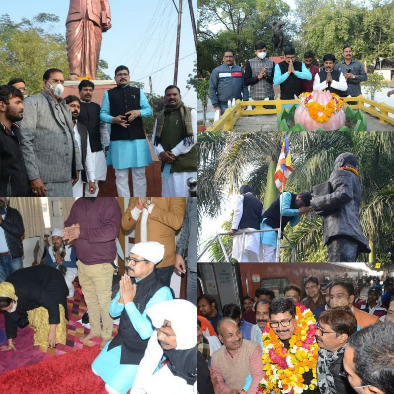 भाजपा प्रदेश मीडिया प्रभारी का जोरदार स्वागत, महापुरुषों को किया नमन