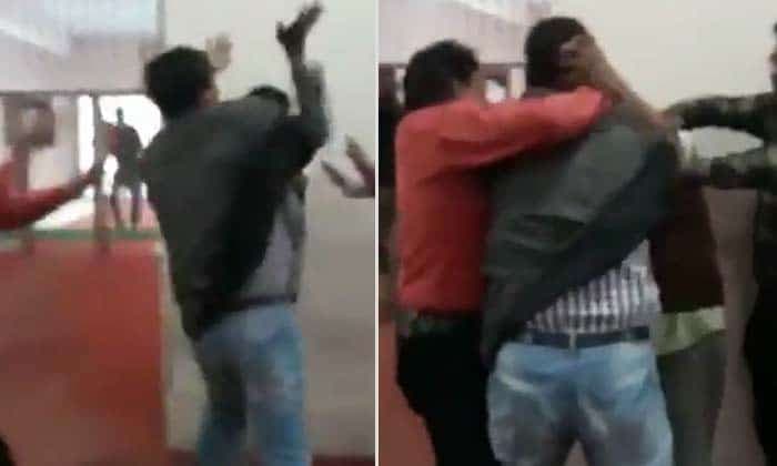 शर्मनाक : दो प्रोफेसरों में कपड़ा फाड़ लड़ाई, जमकर लात-घूंसे चले, वीडियो वायरल