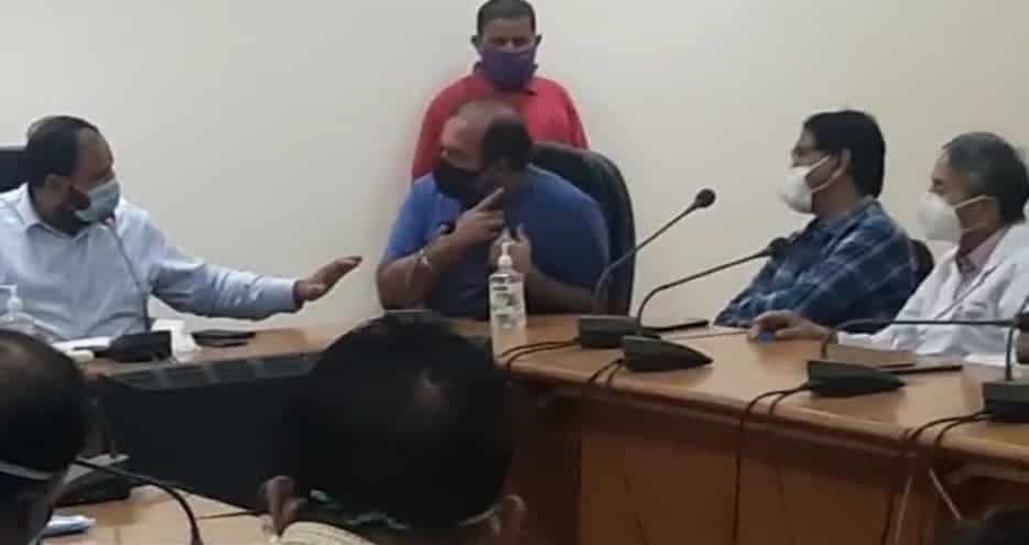 जबलपुर- कोरोना को लेकर हुई बैठक में कलेक्टर और कांग्रेस विधायक में बहस