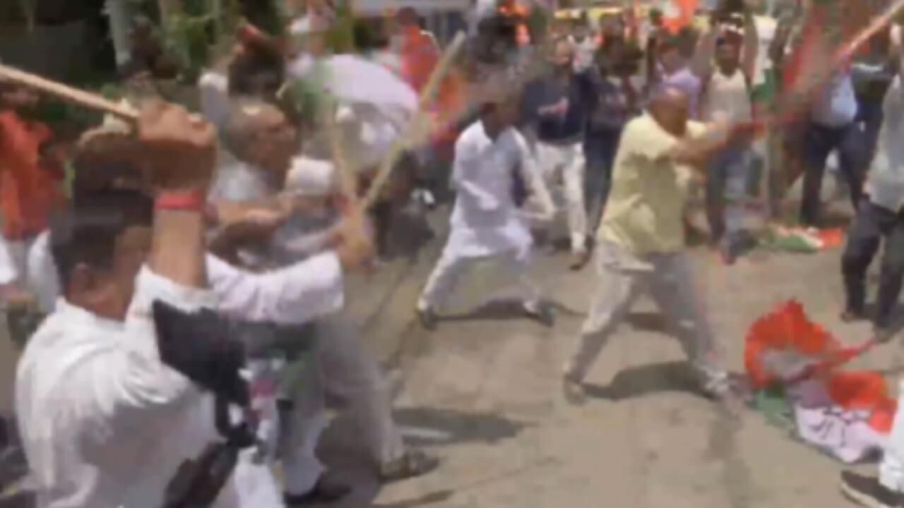 Viral Video; पटना में बीजेपी-कांग्रेस कार्यकर्ताओं में ‘लठ युद्ध’, देखकर आपकी भी सांसें थम जाएंगी