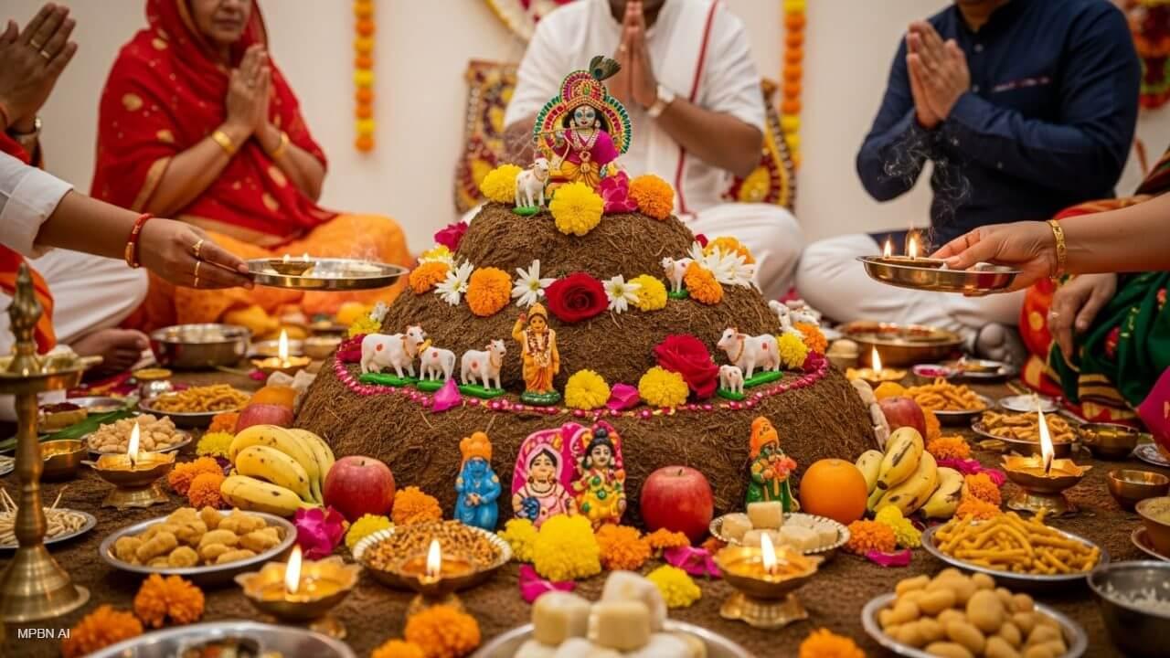 Govardhan Puja Katha: “श्रीकृष्ण ने इंद्र का घमंड किया चूर..” ब्रजवासियों के लिए सहारा बना गोवर्धन पर्वत, पढ़ें पूरी कथा