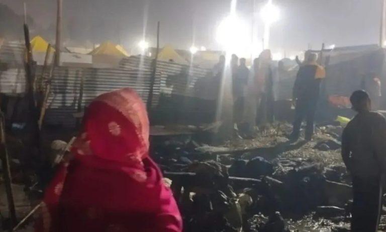 माघ कुंभ 2026 में बड़ा हादसा, धार्मिक शिविर में लगी भीषण आग, दो टेंट जलकर खाक