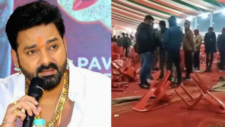 गोरखपुर महोत्सव में पवन सिंह के शो के दौरान हंगामा, बेकाबू भीड़ पर पुलिस का लाठीचार्ज
