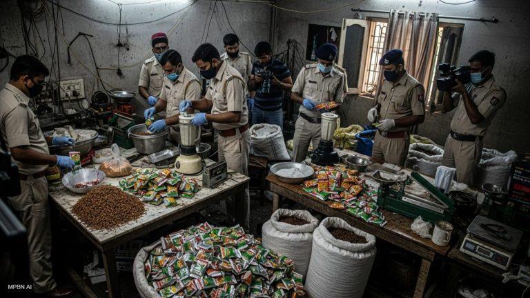 इंदौर में नकली पान मसाला फैक्ट्री का भंडाफोड़, घर से चल रहा था ज़हरीला कारोबार