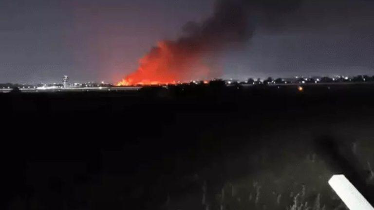 इंदौर के देवी अहिल्या बाई एयरपोर्ट के पास सूखी झाड़ियों में लगी आग, डेढ़ घंटे में काबू पाया गया