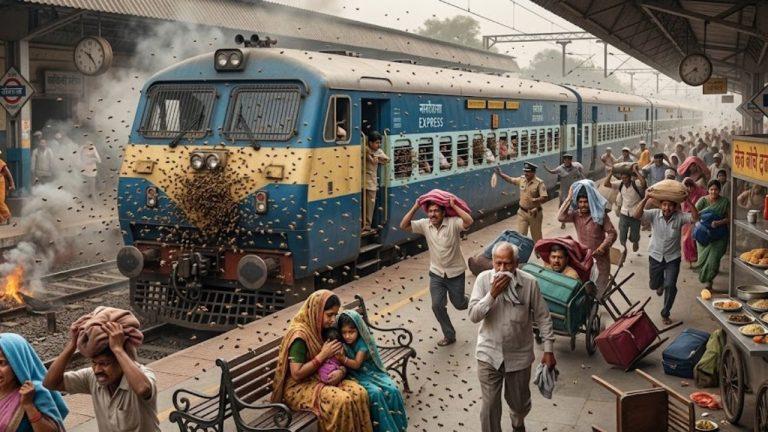 इंटरसिटी के आते ही मचा हड़कंप! गाडरवारा स्टेशन पर मधुमक्खियों का खौफनाक हमला