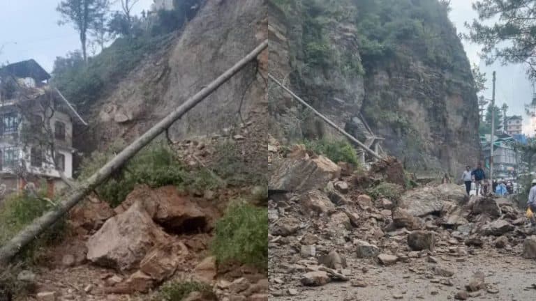 शिमला के संजौली-ढली बाईपास पर भारी लैंडस्लाइड से लगा लंबा जाम, घंटो परेशान हुए लोग