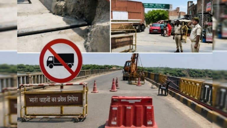 भिंड: NH-719 पर बने चंबल पुल पर भारी वाहनों की नो-एंट्री, 4 जुलाई तक ट्रक-डंपरों के आवागमन पर रहेगी रोक, जानें वजह