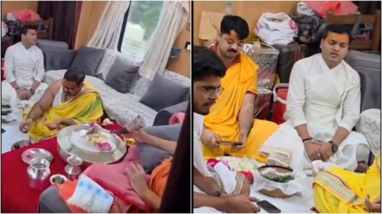 ट्रेन में पूजा कराते दिखे पंडित, वीडियो पर मचा बवाल, अब रेलवे ने दिया जवाब