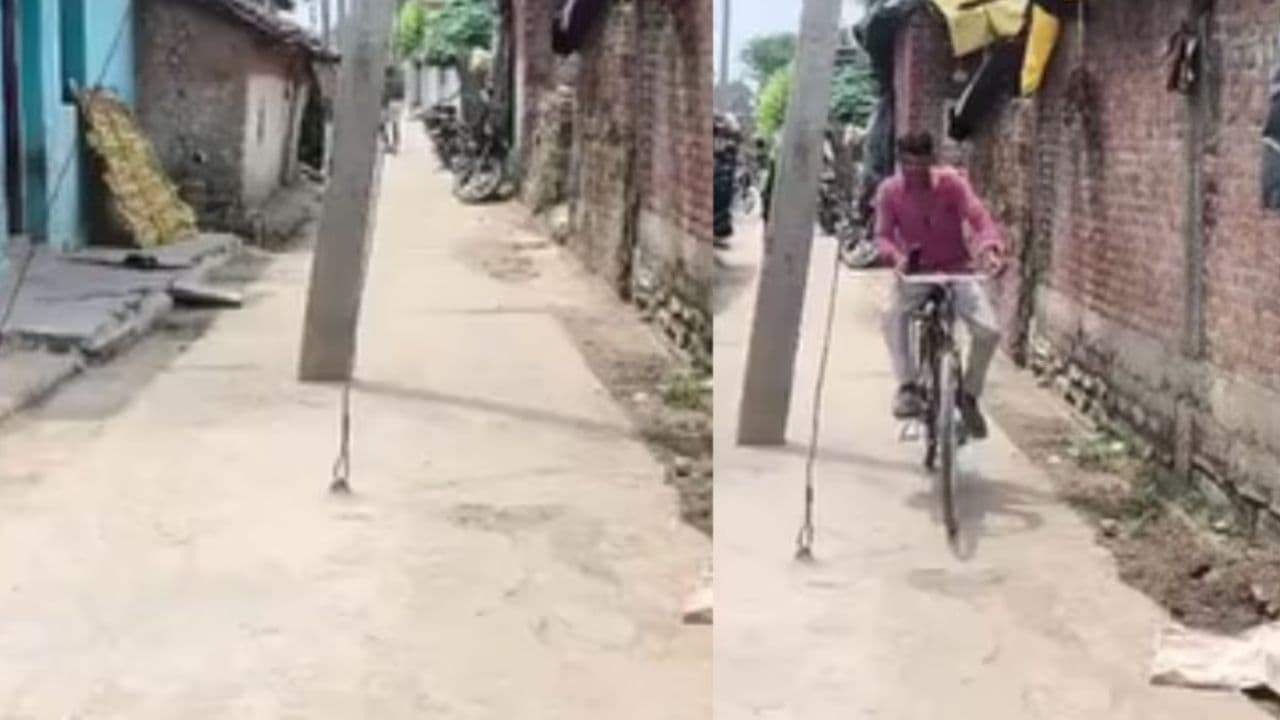मैहर में विकास की बड़ी लापरवाही! CC सड़क के बीच खड़ा बिजली का खंभा, एंबुलेंस तक नहीं पहुंच पा रही बस्ती