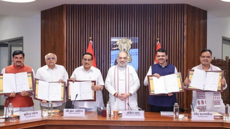 अमित शाह की मौजूदगी में सरदार सरोवर परियोजना पर ऐतिहासिक समझौता, एमपी समेत 4 राज्यों का वर्षों पुराना विवाद सुलझा