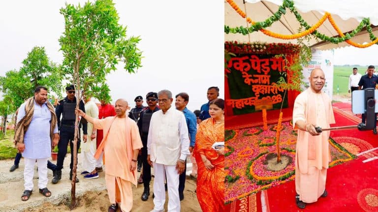 सीएम योगी ने गोरखपुर में ‘पौधरोपण महायज्ञ-2026’ का किया शुभारंभ, ‘एक पेड़ मां के नाम’ अभियान के तहत लगाया पौधा, फिर ली सेल्फी