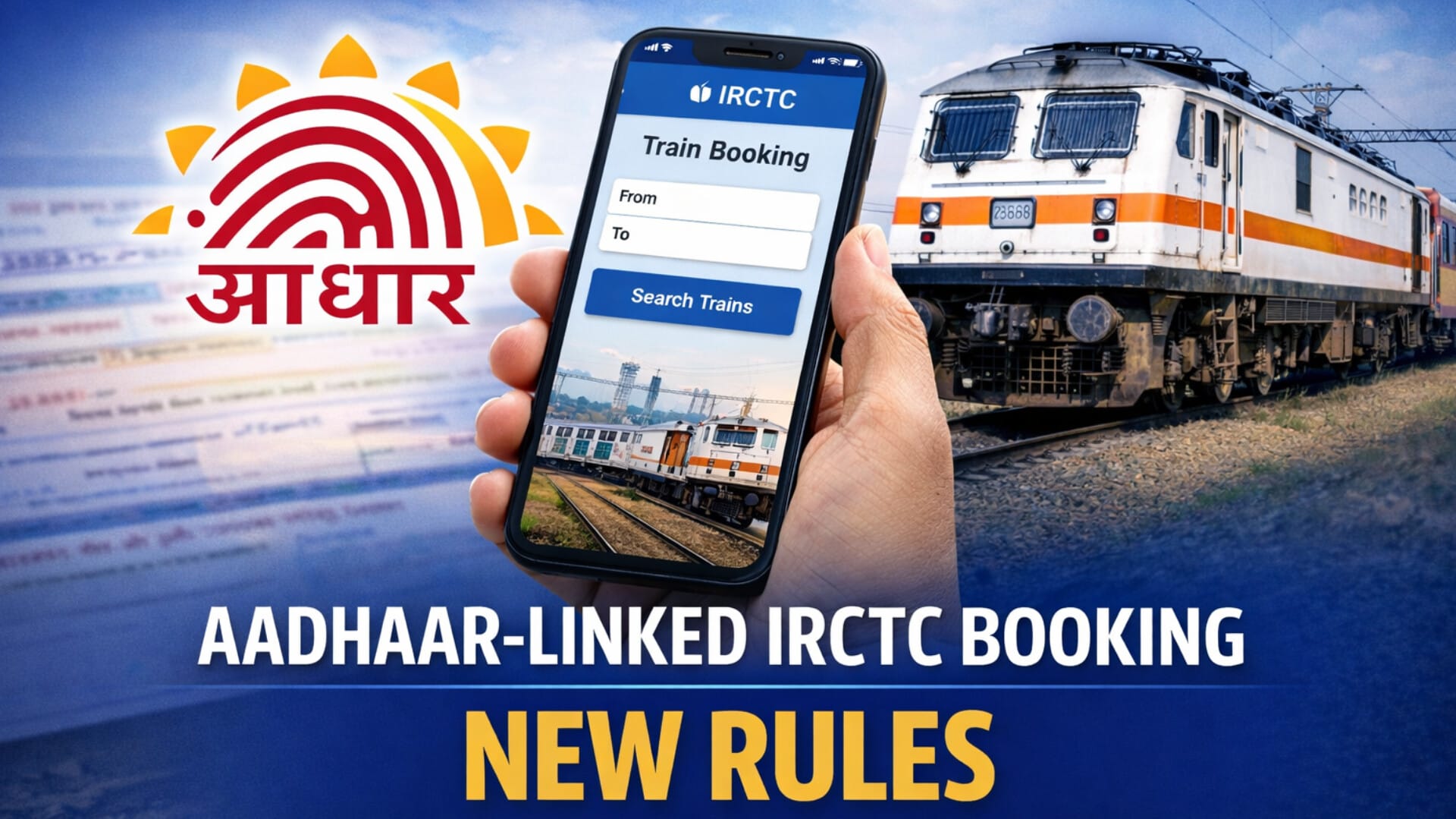 Railways Expand Aadhaar-Based IRCTC Booking Window, Full Restriction From January 12 to curb Mass Ticketing Fraud