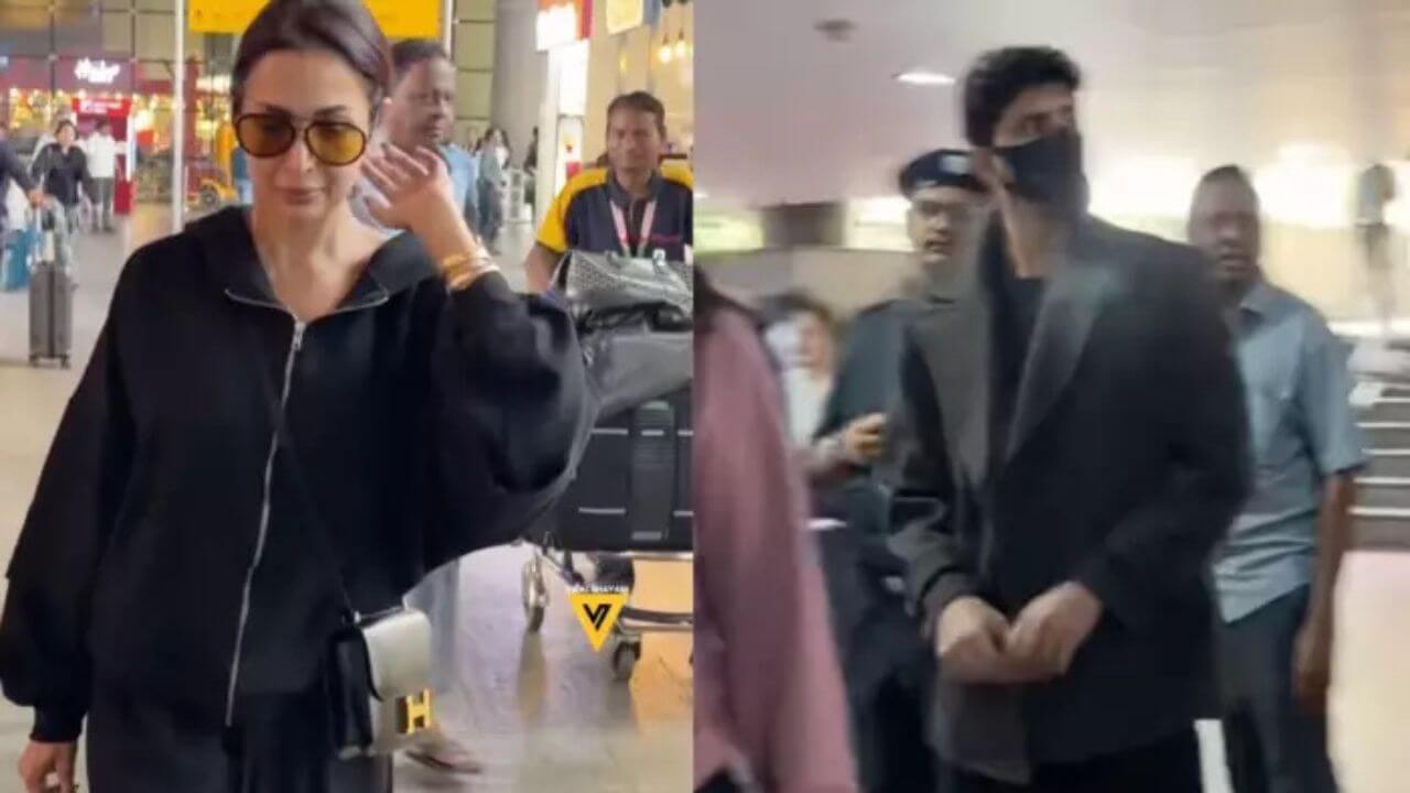 Malaika Arora : एअरपोर्टवर मलायका 33 वर्षीय हर्ष मेहतासोबत स्पॉट; नवीन रिलेशनशिप?