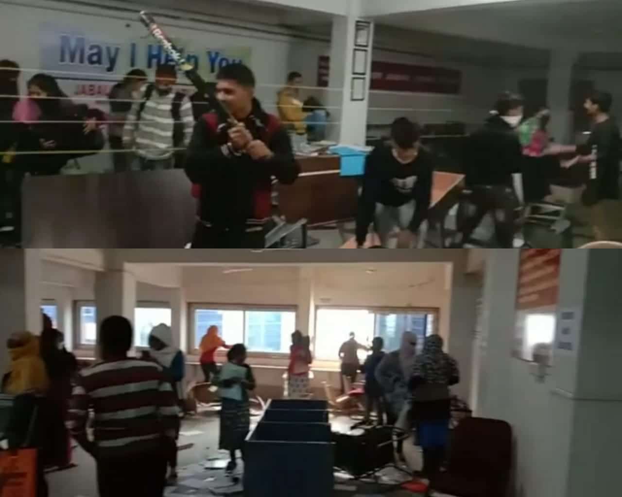 ठगे गए बेरोजगारों का हंगामा, पब्लिकेशन कम्पनी के दफ्तर में की तोड़फोड़