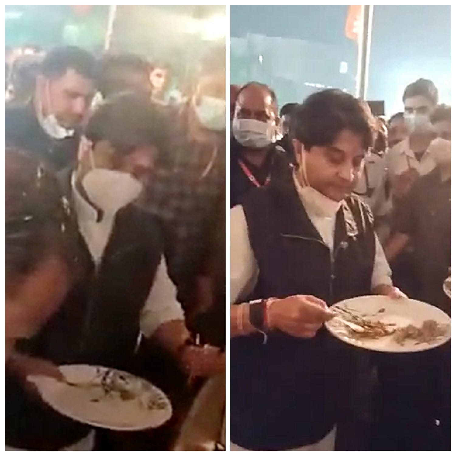 Video : जब सिंधिया ने पूछा “क्या बना है मुन्ना लाल जी” और थाम ली प्लेट