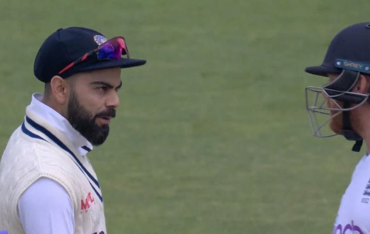 बारिश के बावजूद बढ़ा एजबेस्टन का पारा, मैदान में भिड़े कोहली – बेयरस्टो, देखे वीडियो