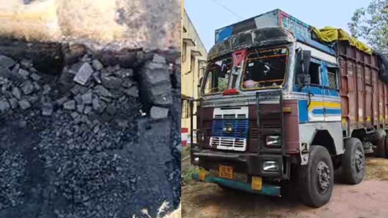 शहडोल पुलिस ने की कार्रवाई, 26 टन कोयले से भरा ट्रक किया जब्त