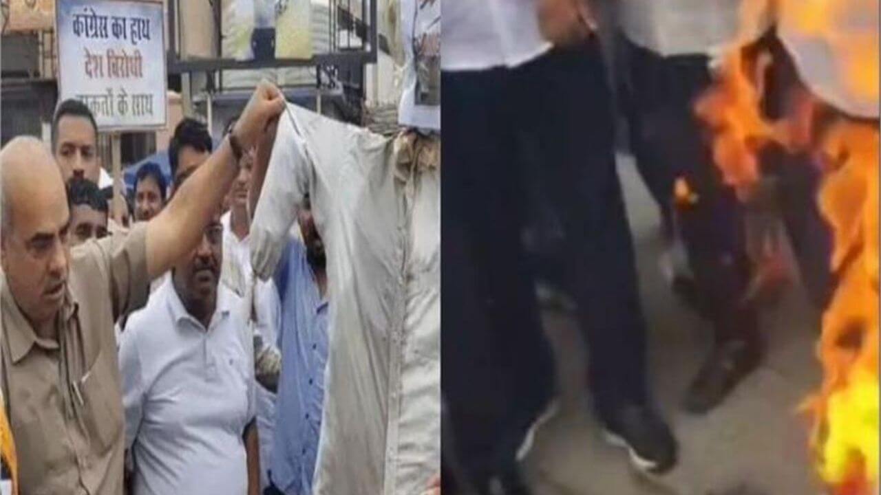 भाजपा नेताओं पर हमला टला, राहुल गांधी के पुतला दहन से भड़की राजनीतिक जंग