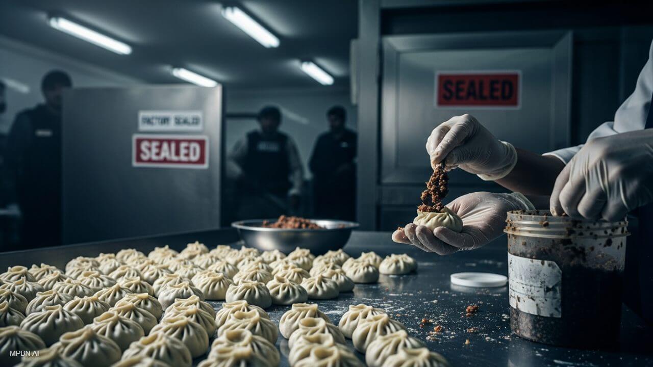 इंदौर में ज़हरीले मोमोज का कांड! बिना लाइसेंस फैक्ट्री सील, 150 किलो जहरीला मटेरियल जब्त