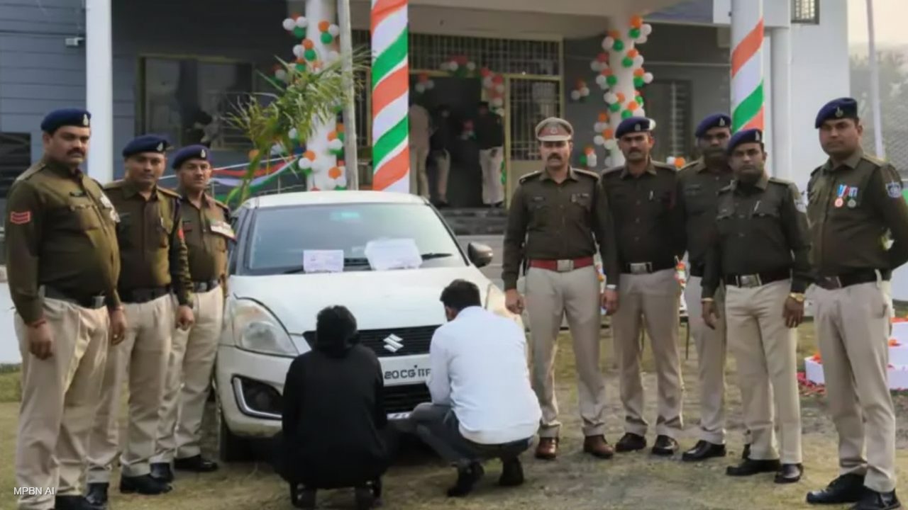 दमोह में दहशत फैलाने वाले दो आरोपी दबोचे गए, अवैध पिस्टल-कट्टा और कार जब्त