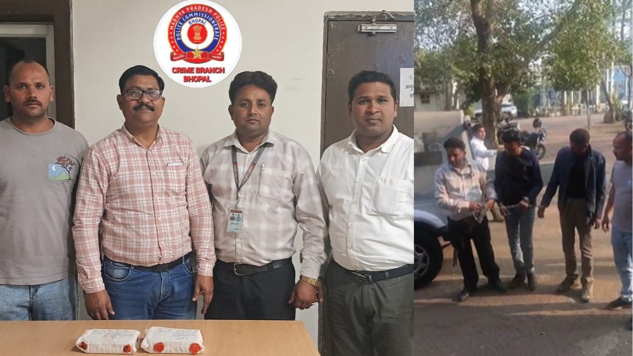 भोपाल में नशे के खिलाफ क्राइम ब्रांच की बड़ी कार्रवाई, करीब आधा किलो चरस के साथ दो आरोपियों को किया गिरफ्तार