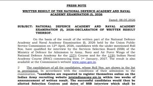 UPSC NDA NA Result 2026 