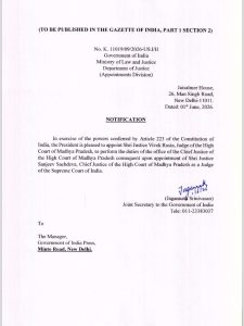 जस्टिस विवेक रूसिया बने मध्य प्रदेश हाईकोर्ट के कार्यवाहक मुख्य न्यायाधीश, जानिए उनका सफर
