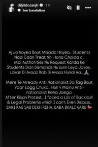 Diljit dosanjh on Protest