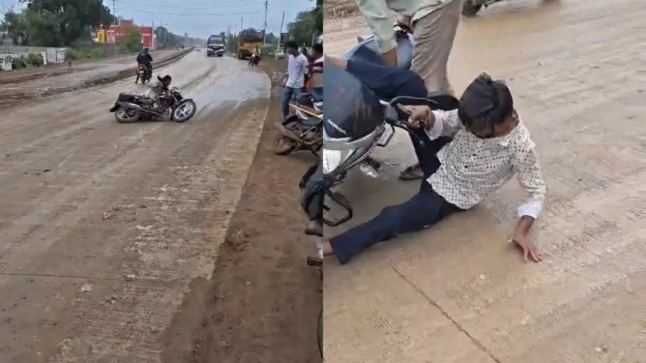 नीमचवासियों के लिए डेंजर जोन बनी निर्माणाधीन फोरलेन, गीली मिट्टी से फिसल रहीं गाड़ियां