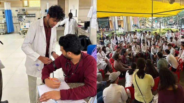 जूनियर डॉक्टर्स एसोसिएशन ने MBBS इंटर्न स्टाइपेंड आंदोलन को दिया समर्थन, काली पट्टी बांधकर जताई एकजुटता