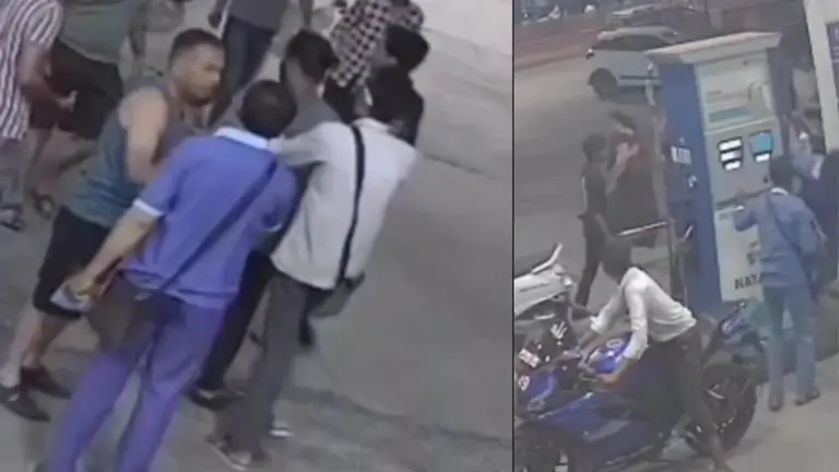 पेट्रोल पंप पर कर्मचारी से मारपीट का VIDEO वायरल: तमीज से बात करने को लेकर विवाद, पत्थरबाजी के बाद परिजनों ने मांगी माफी